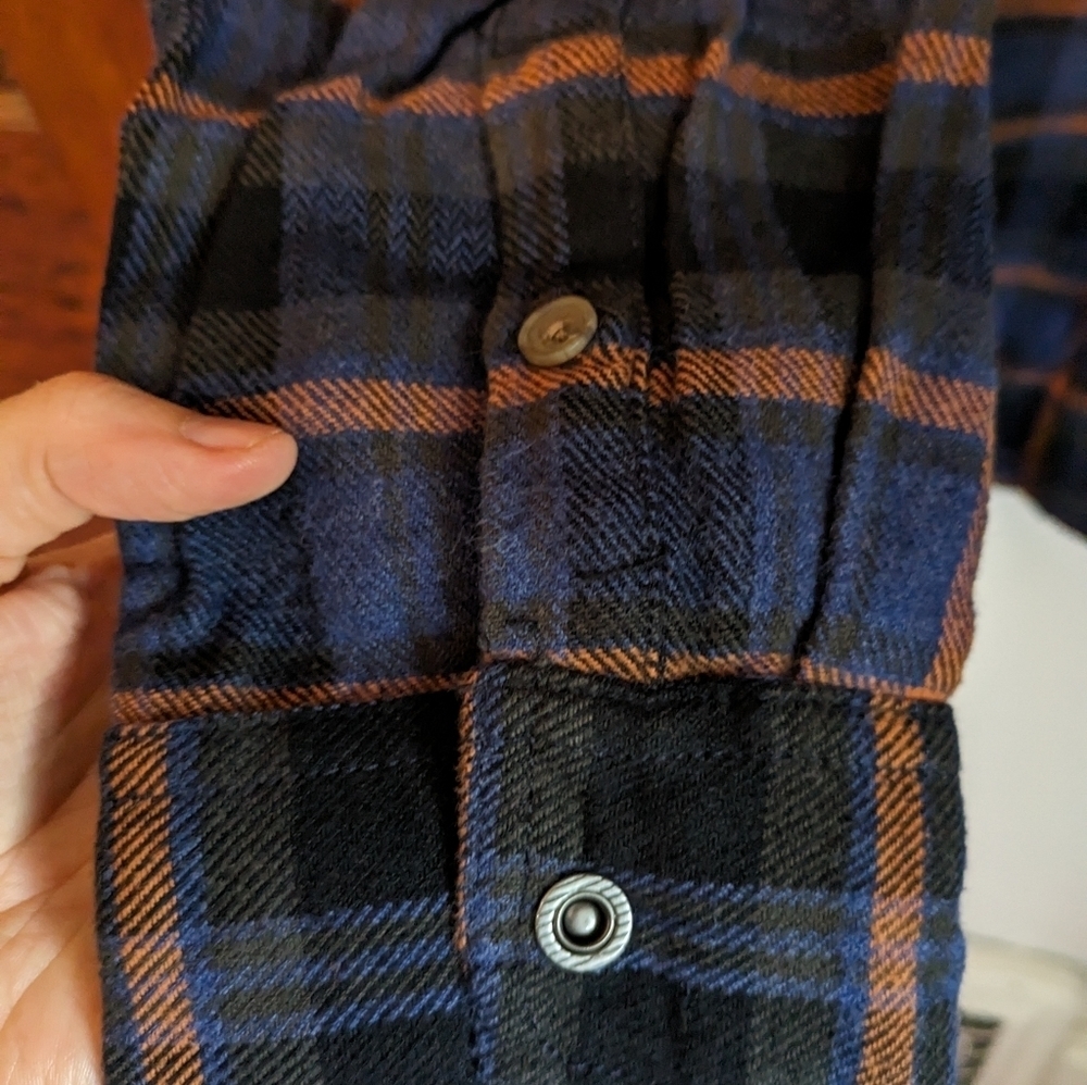 PRANA Women's Golden Canyon Cotton Flannel Button Down Shirt Shacket Size L - Picture 3 of 8